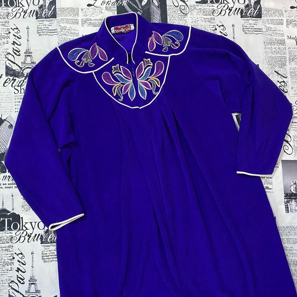 Vanity-fair Women's Purple and White Dress